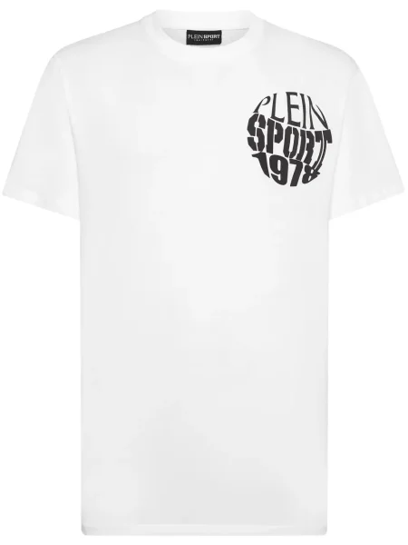 Tricou Plein Sport cu imagine cu decolteu rotund alb