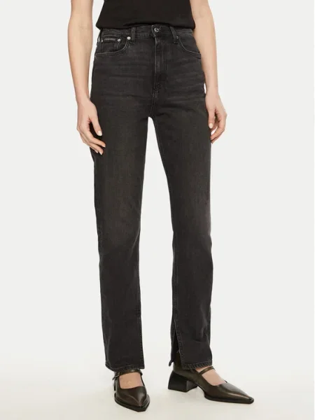 Calvin Klein Jeans Blugi Authentic Straight Fit negru