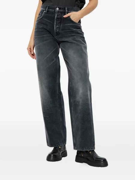 Blugi drepți Moschino negru