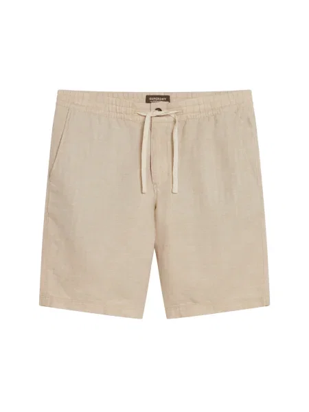 Superdry Kalhoty světle béžová