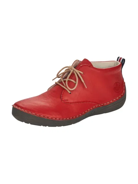 Rieker Pantofi cu șireturi sport roșu