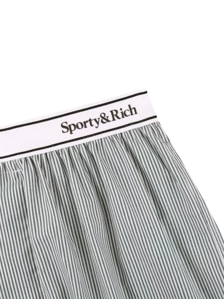 Ριγέ σορτς Sporty & Rich λευκό