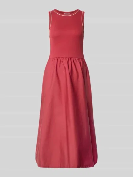 Sukienka midi o kroju regular fit z okrągłym dekoltem Jake*s Casual czerwona