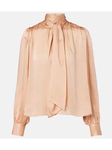 Bluză Ulla Johnson de mătase roz