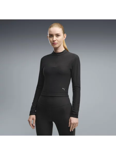PUMA bluza CLOUDSPUN z dÅ‚ugim rÄ™kawem i zamkiem Akcesoria S czarny