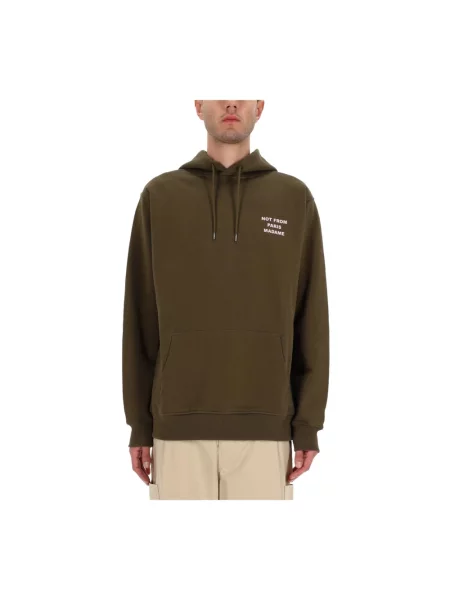 Bluza Drole De Monsieur z dekoltem w serek brązowa