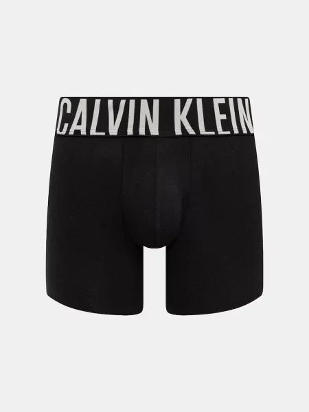 Boxerky Calvin Klein Boxer Brief 3 pairs black w/oatmeal logo/black w/age čierna