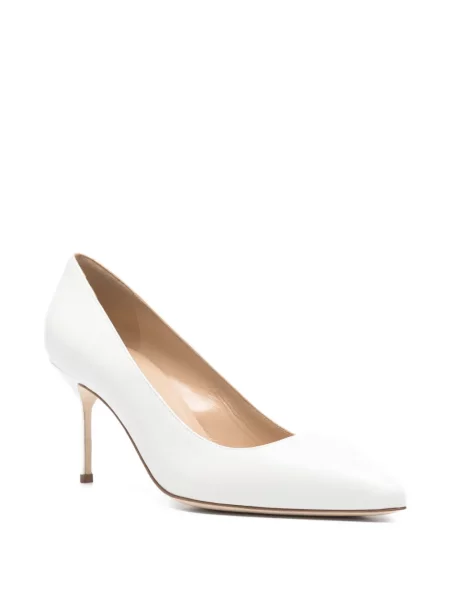 Pantofi cu toc Manolo Blahnik alb