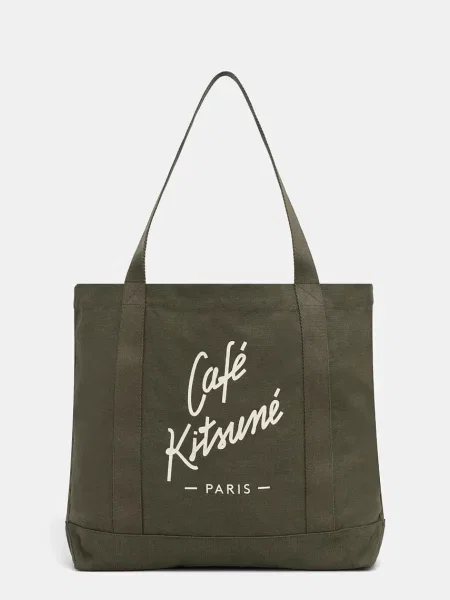 Τσάντα Café Kitsuné Tote πράσινο