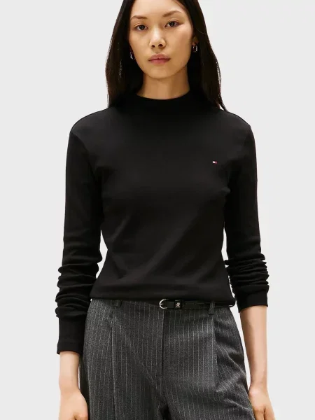 Лонгслів Tommy Hilfiger чорний