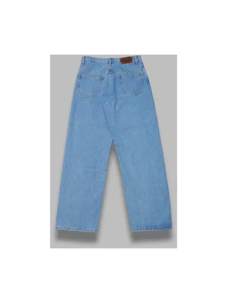 Szerokie jeansy Dries Van Noten niebieskie