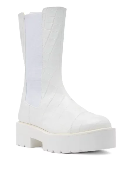 Botine Stuart Weitzman cu platformă alb