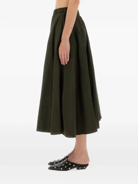 Fusta plisata Aspesi în linie A verde