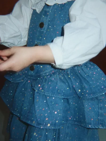 Konges Sløjd farmer ruha ELBA SPARKLE DRESS GOTS kék