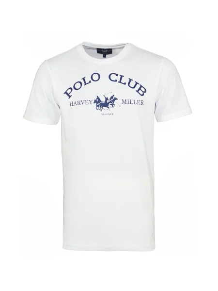 HARVEY MILLER Majica Polo Club temno modra bela