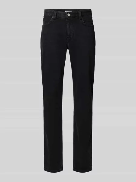 Jeansy o kroju straight fit z mieszanki bawełny Marc O'polo Denim czarne