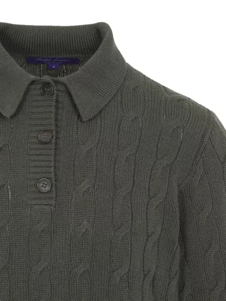 Pulover Ralph Lauren Collection din cașmir verde