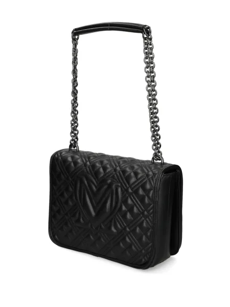 Rankinė per petį Love Moschino dygsniuotas juoda