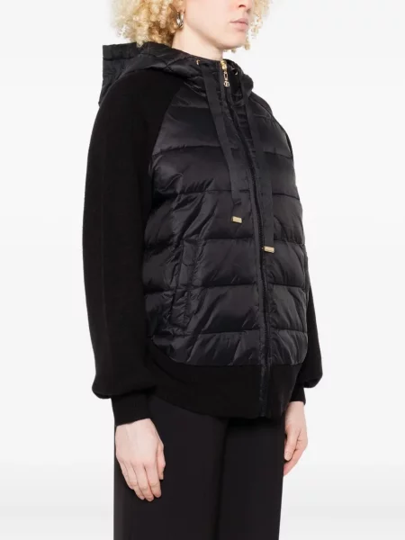 Geacă Twinset cu glugă negru