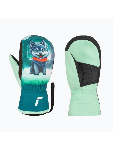 Детски скиорски ръкавици Reusch Scottie Mitten dog синьо