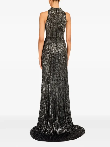 Oblekové maxi maxi šaty Jenny Packham s flitry černé