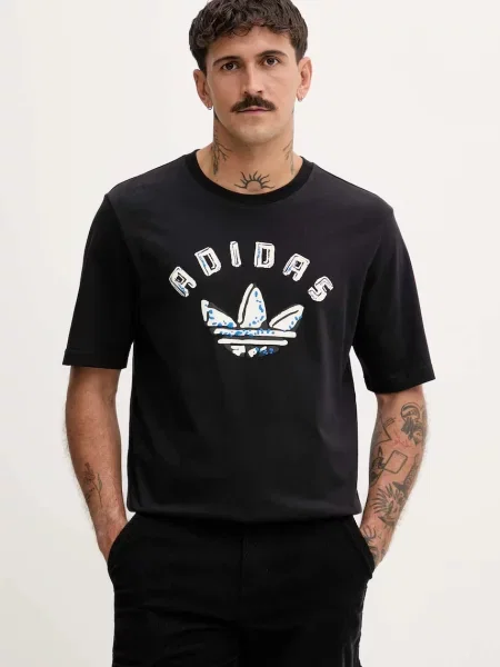 Тениска Adidas Originals с принт черно
