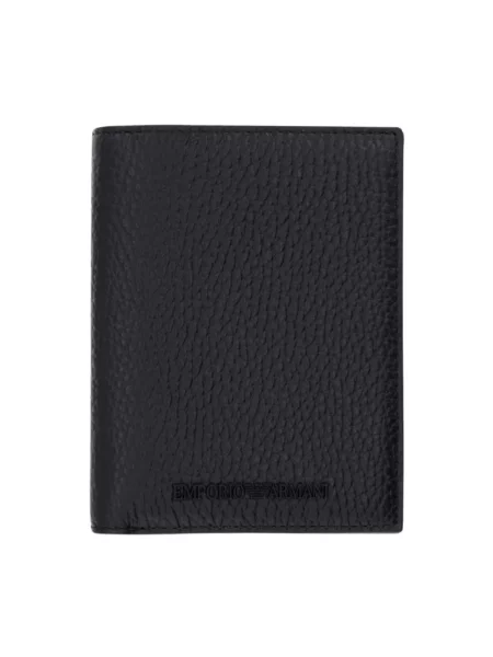 Emporio Armani portfel skórzany czarny