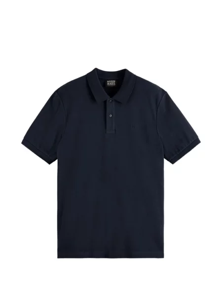 Tricou polo Scotch & Soda cu broderie albastru