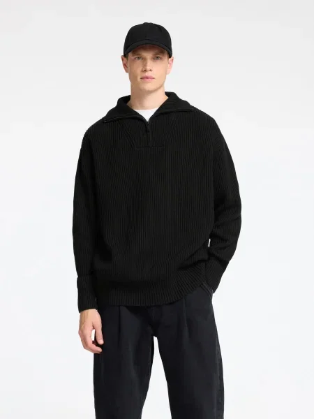 SELECTED Pulover SLHDry' negru