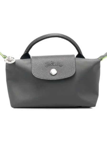 Torebka Longchamp skórzana szara