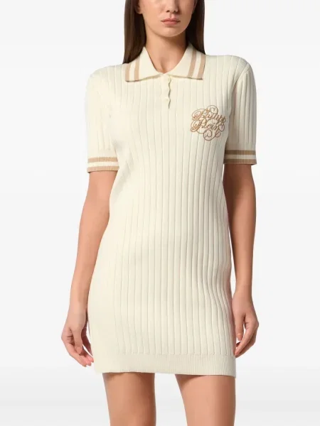 Rochie Philipp Plein tricotate de costum alb