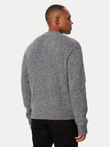 Calvin Klein Jeans Pulover tamo / bijela siva