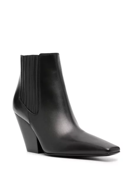 Cizme scurte Casadei din piele negru
