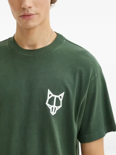 Tricou Naked Wolfe cu imagine verde