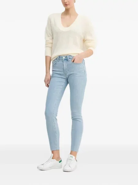 Pulover Benetton cu decolteu în V galben