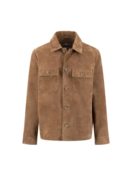 Kurtka skórzana Fynch-hatton brązowa