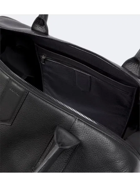 Geantă Canali din piele negru