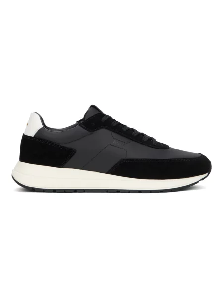Sneakersy Boss skórzane czarne