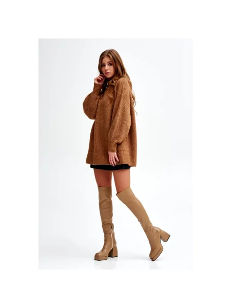 Стрейч-ботфорти Estro коричневе