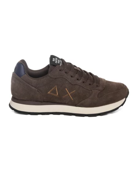 Sneakersy Sun68 zamszowe brązowe