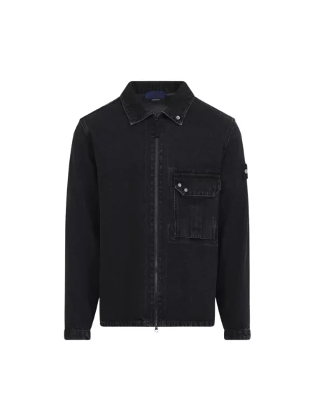 Kurtka koszulowa Stone Island z kamieniami czarna