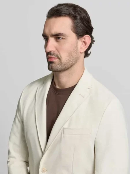 Marynarka o kroju slim fit z dodatkiem model Boss beżowa