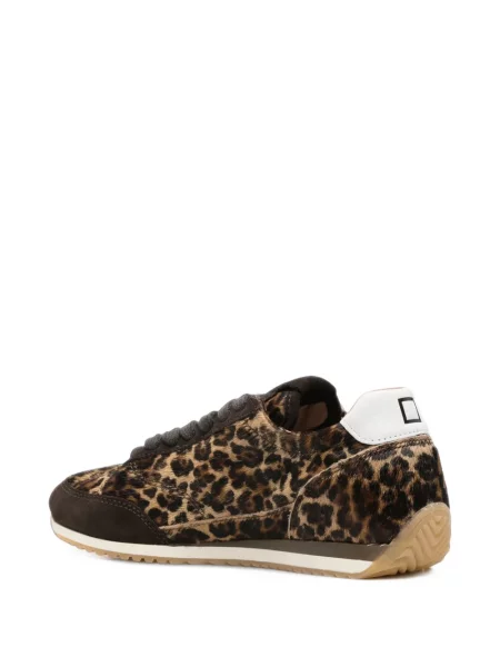 Sneakerși D.a.t.e. cu imagine cu model leopard maro