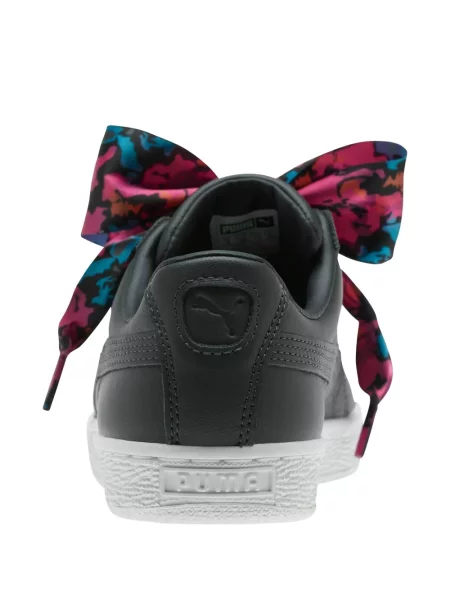 Sneakerși Puma cu funde din satin negru
