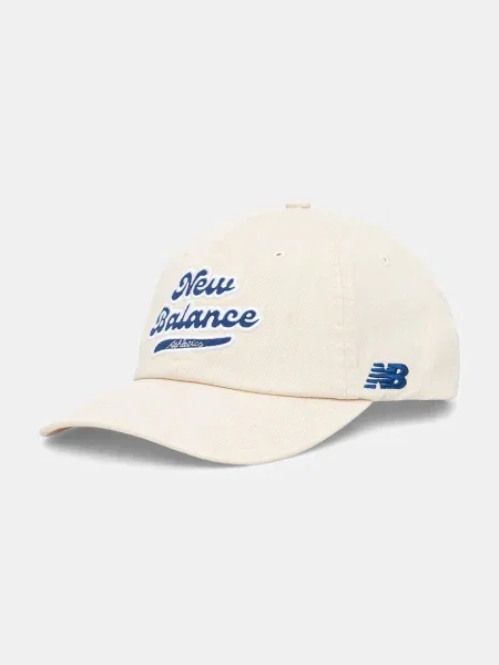 Шапка с козирка New Balance бежово