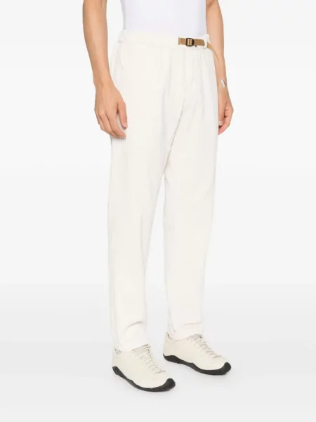 Pantaloni White Sand de catifea cord alb