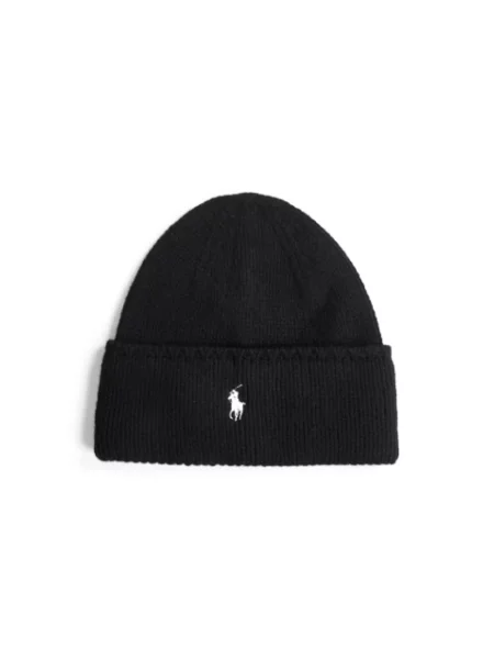 Czapka Polo Ralph Lauren wełniana czarna