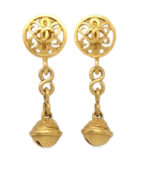 Náušnice Chanel Pre-owned zlaté