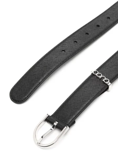 Cu centură curea Gucci din piele cu cataramă negru