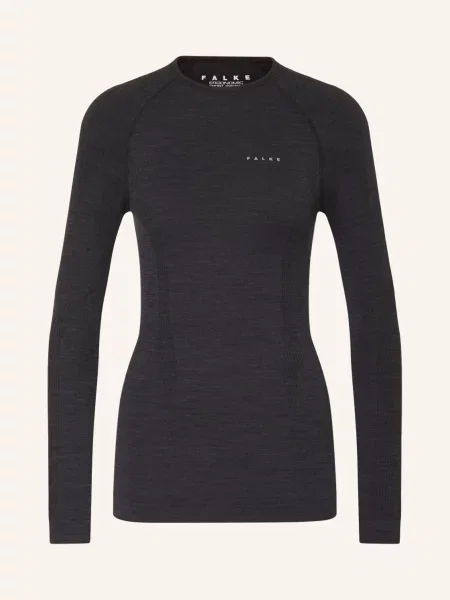 Koszulka z długim rękawem Falke Wool-Tech czarna